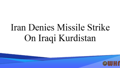 Iran Denies Missile Strike On Iraqi Kurdistan